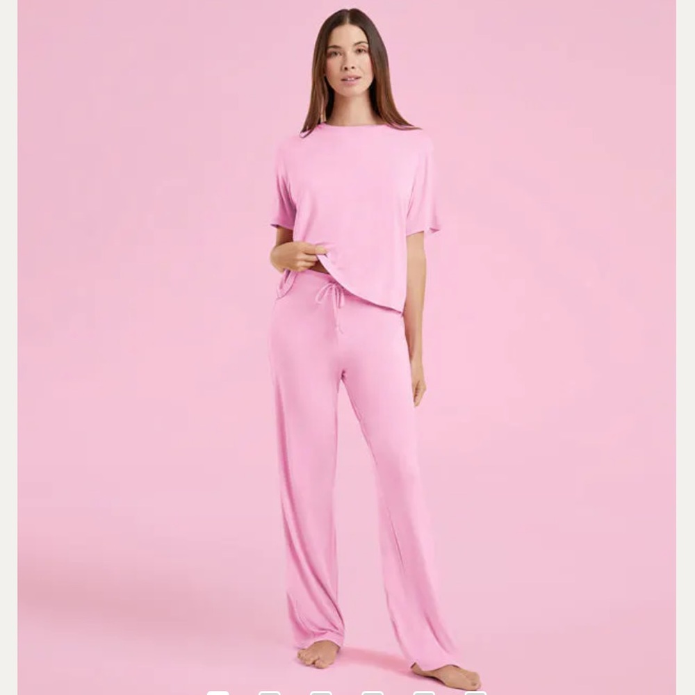 NUUDS pant pajama set in bubblegum